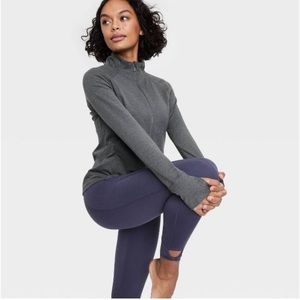 Women's Zip-Front Jacket-All in Motion™Charcoal Heather Size M New With Tags 1
